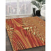 Machine Washable Transitional Orange Rug in a Family Room, wshpat139brn