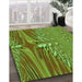 Patterned Green Rug in Family Room, pat139grn