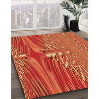 Patterned Orange Rug, pat139org