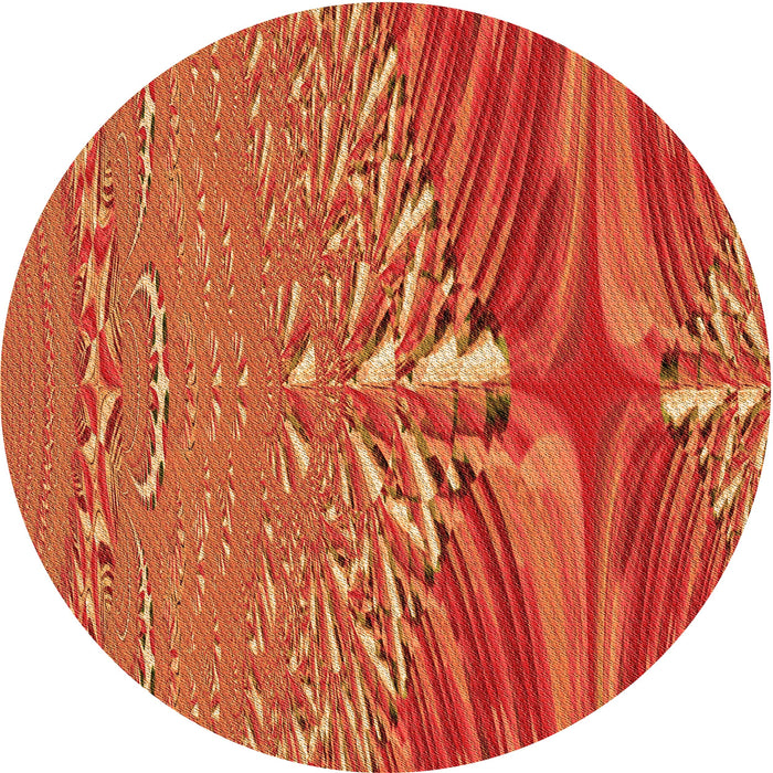 Square Patterned Orange Rug, pat139org