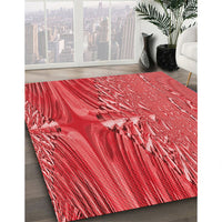 Patterned Red Rug, pat139rd