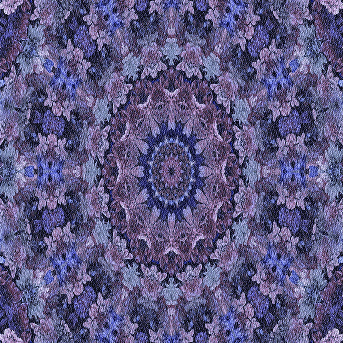 Round Machine Washable Transitional Medium Slate Blue Rug, wshpat1390blu