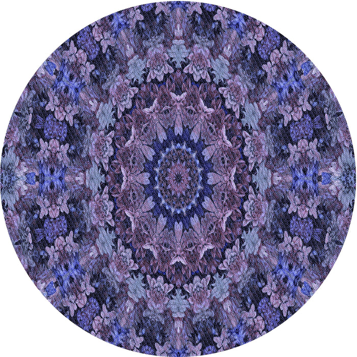 Square Machine Washable Transitional Medium Slate Blue Rug in a Living Room, wshpat1390blu