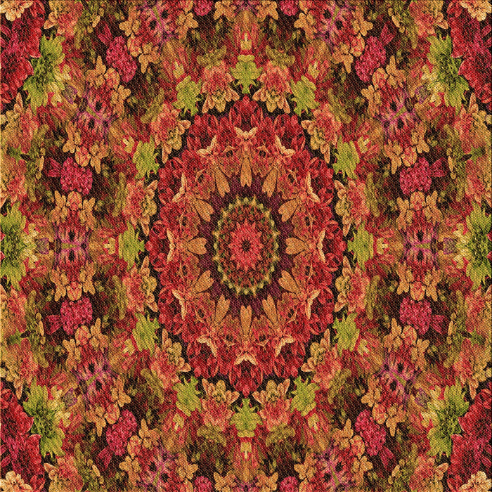 Round Machine Washable Transitional Tomato Red Rug, wshpat1390org