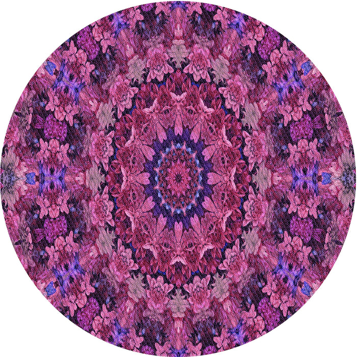 Square Machine Washable Transitional Orchid Purple Rug in a Living Room, wshpat1390pur