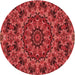 Square Machine Washable Transitional Red Rug in a Living Room, wshpat1390rd