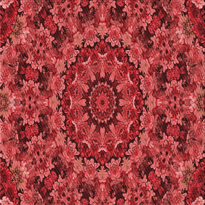 Round Machine Washable Transitional Red Rug, wshpat1390rd