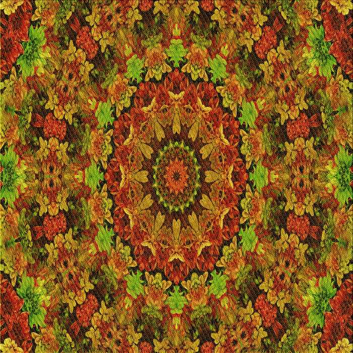 Round Machine Washable Transitional Tomato Red Rug, wshpat1390yw