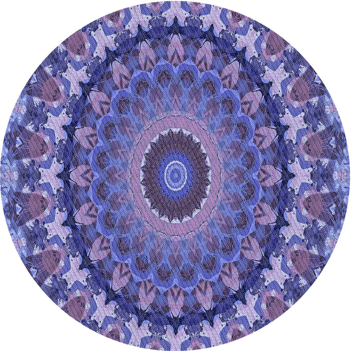 Square Machine Washable Transitional Deep Periwinkle Purple Rug in a Living Room, wshpat1391blu