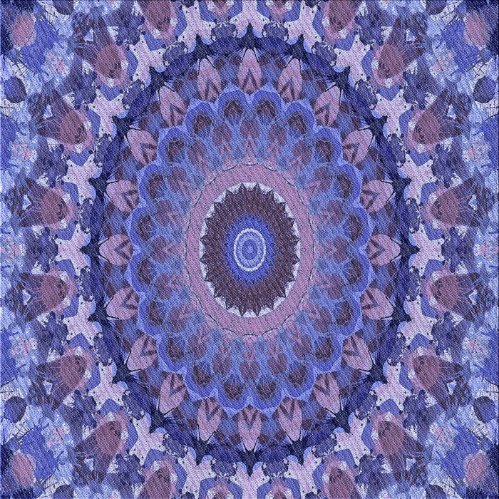 Round Machine Washable Transitional Deep Periwinkle Purple Rug, wshpat1391blu