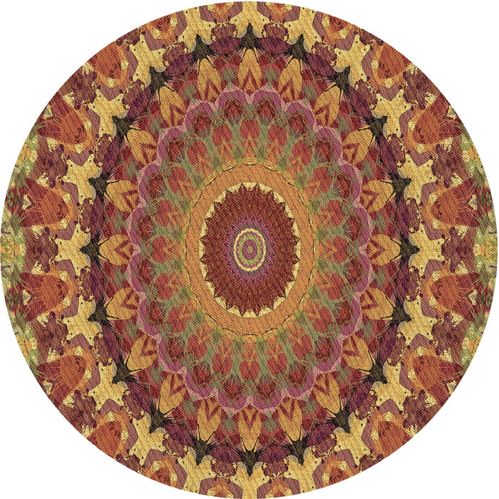 Square Machine Washable Transitional Caramel Brown Rug in a Living Room, wshpat1391brn