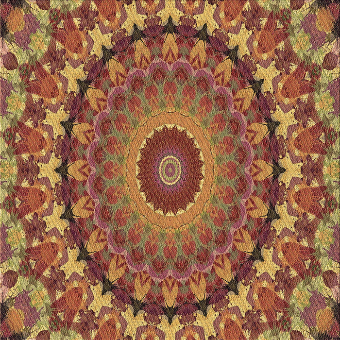 Round Machine Washable Transitional Caramel Brown Rug, wshpat1391brn