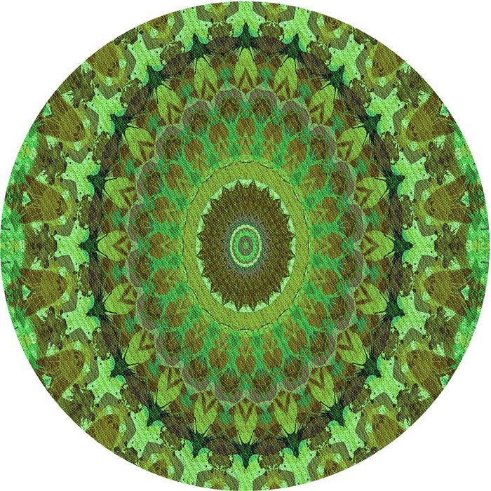 Square Machine Washable Transitional Army Green Rug in a Living Room, wshpat1391grn