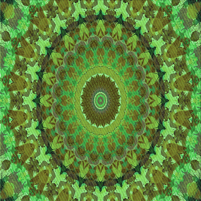 Round Machine Washable Transitional Army Green Rug, wshpat1391grn