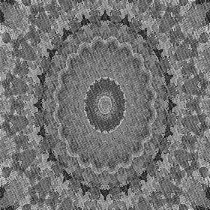 Round Machine Washable Transitional Gunmetal Gray Rug, wshpat1391gry