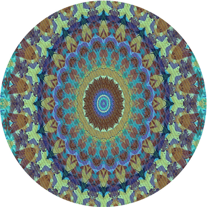 Square Machine Washable Transitional Mint Green Rug in a Living Room, wshpat1391lblu