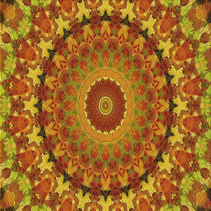 Round Machine Washable Transitional Yellow Rug, wshpat1391yw