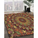 Machine Washable Transitional Cinnamon Brown Rug in a Family Room, wshpat1392brn