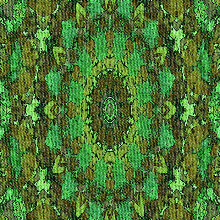 Machine Washable Transitional Dark Forest Green Rug, wshpat1392grn