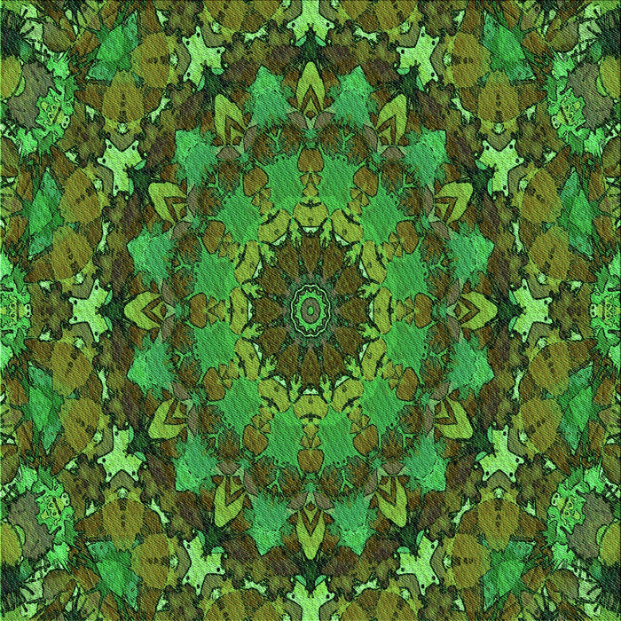 Round Machine Washable Transitional Dark Forest Green Rug, wshpat1392grn