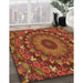 Machine Washable Transitional Tomato Red Rug in a Family Room, wshpat1392org