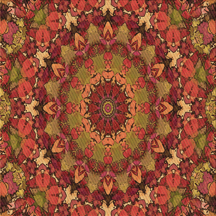 Round Machine Washable Transitional Tomato Red Rug, wshpat1392org