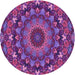 Square Machine Washable Transitional Dark Magenta Purple Rug in a Living Room, wshpat1392pur