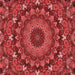 Round Machine Washable Transitional Red Rug, wshpat1392rd