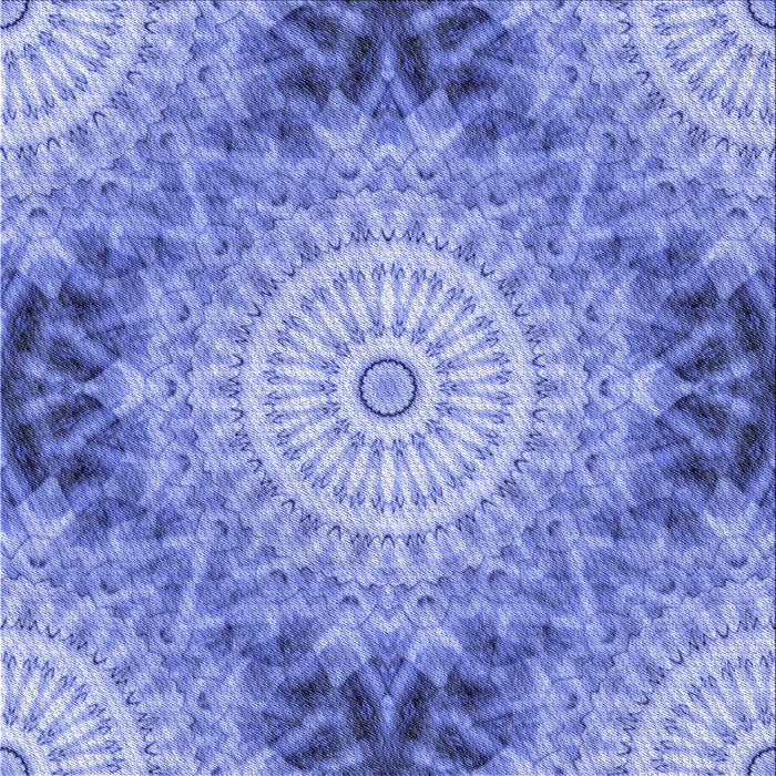 Round Patterned Sky Blue Rug, pat1393blu