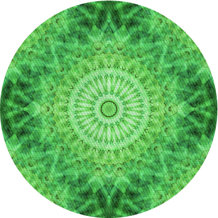 Square Patterned Neon Green Rug, pat1393grn