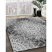 Patterned Cloud Gray Rug in Family Room, pat1393gry