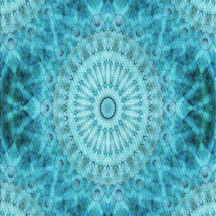 Patterned Bright Turquoise Blue Rug, pat1393lblu