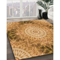 Patterned Orange Rug, pat1393org