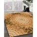 Machine Washable Transitional Orange Rug in a Family Room, wshpat1393org