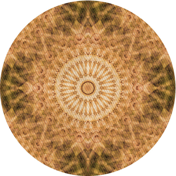 Square Patterned Orange Rug, pat1393org