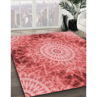 Patterned Ruby Red Rug, pat1393rd