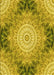 Patterned Dark Yellow Green Rug, pat1393yw