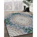 Patterned Silver Gray Novelty Rug in Family Room, pat1393