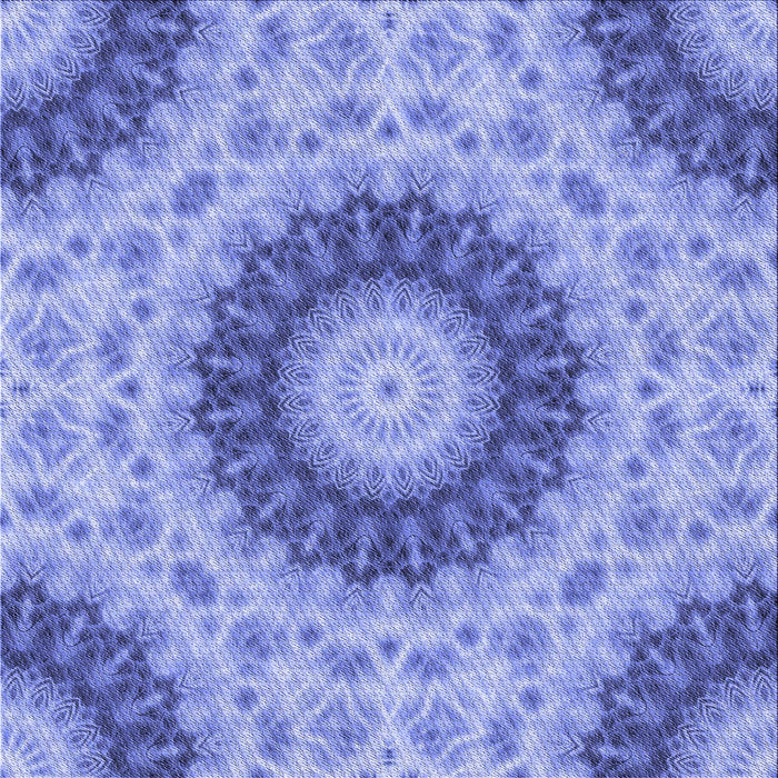 Round Patterned Sky Blue Rug, pat1394blu