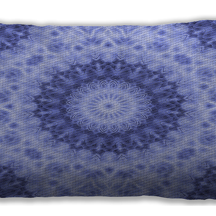 Patterned Rectangular Sky Blue Lumbar Throw Pillow, 13 inch by 19 inch, lbpat1394blu