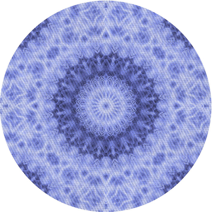 Square Patterned Sky Blue Rug, pat1394blu