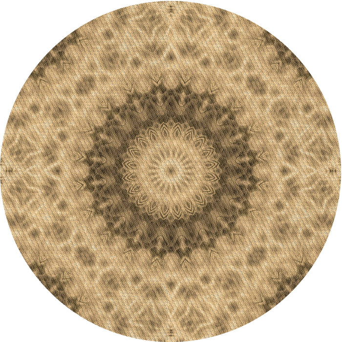 Square Patterned Yellow Orange Rug, pat1394brn