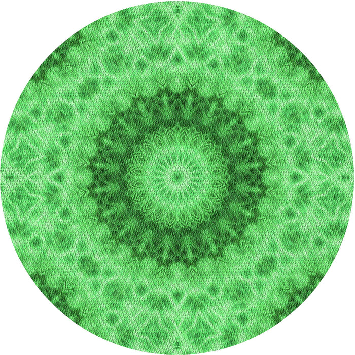 Square Patterned Neon Green Rug, pat1394grn