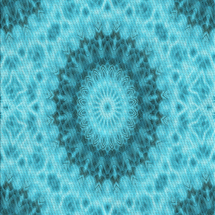 Patterned Dark Turquoise Green Rug, pat1394lblu