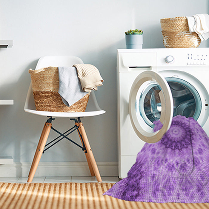 Machine Washable Transitional Violet Purple Rug in a Washing Machine, wshpat1394pur