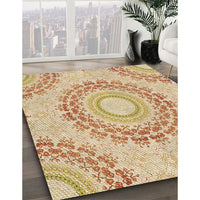 Patterned Orange Rug, pat1395brn