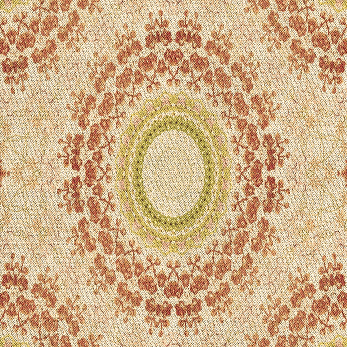 Machine Washable Transitional Orange Rug, wshpat1395brn