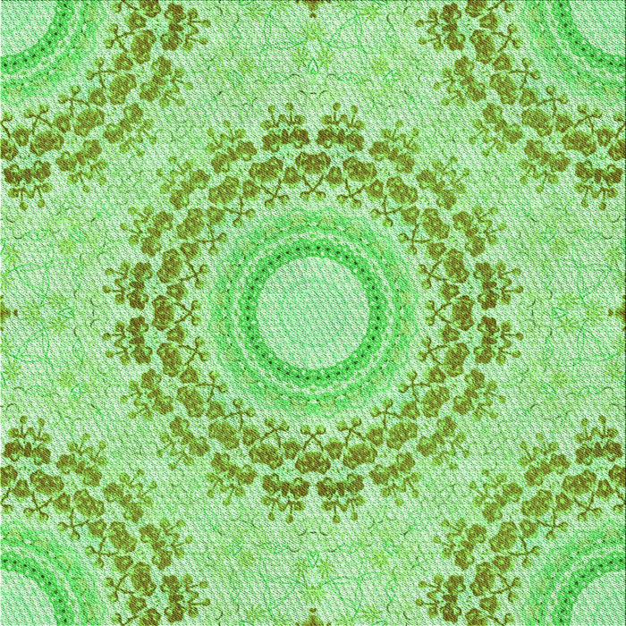 Round Patterned Jade Green Rug, pat1395grn