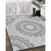 Patterned Gunmetal Gray Rug in Family Room, pat1395gry