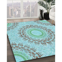 Patterned Blue Rug, pat1395lblu